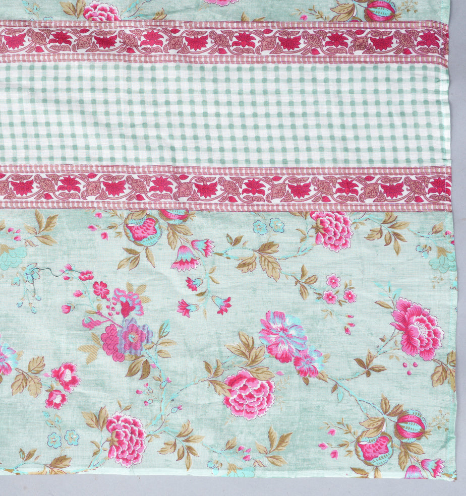 Floral Cotton Kurta with Afghan Salwar & Dupatta