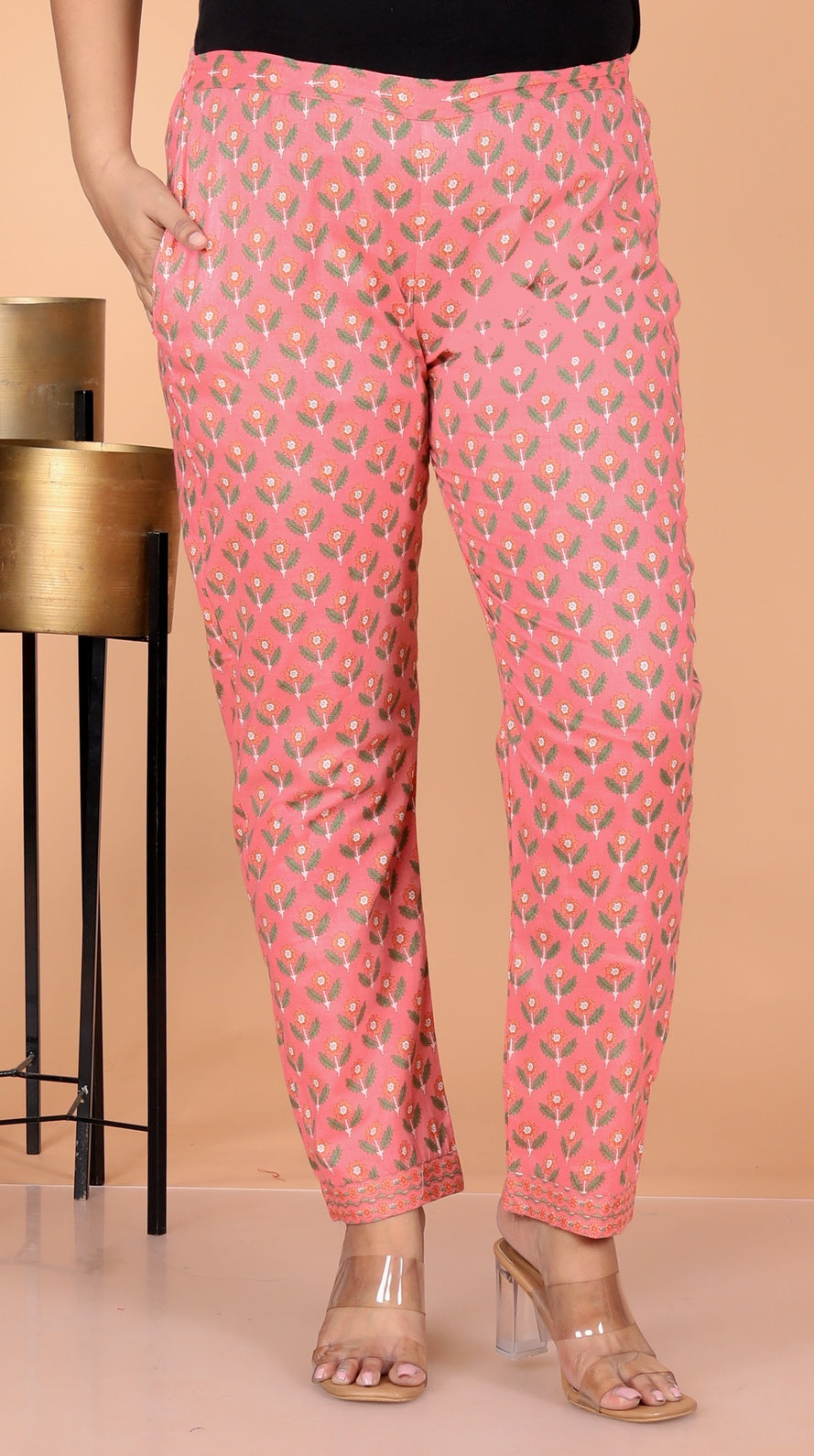 Pink Printed Kurta Set with Dupatta for Women